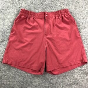 Burlebo Mens Performance Shorts M 7 Inch Inseam 4-Way Stretch Maroon Red Casual
